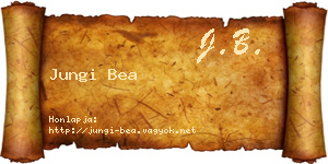 Jungi Bea névjegykártya